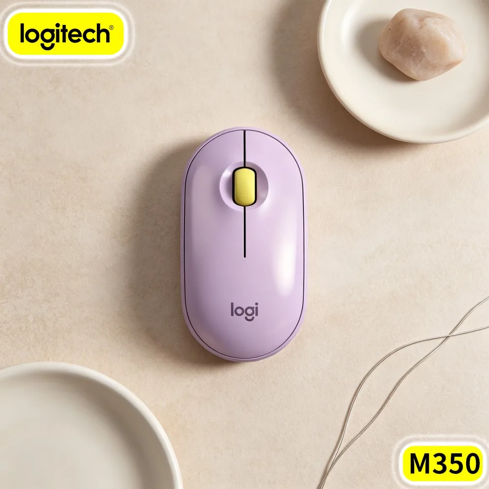 Logitech M350 PEBBLE Lightweight Battery Efficient Wireless Mouse 2.4G Bluetooth For Notebook PC Tablet Home Daily Work
