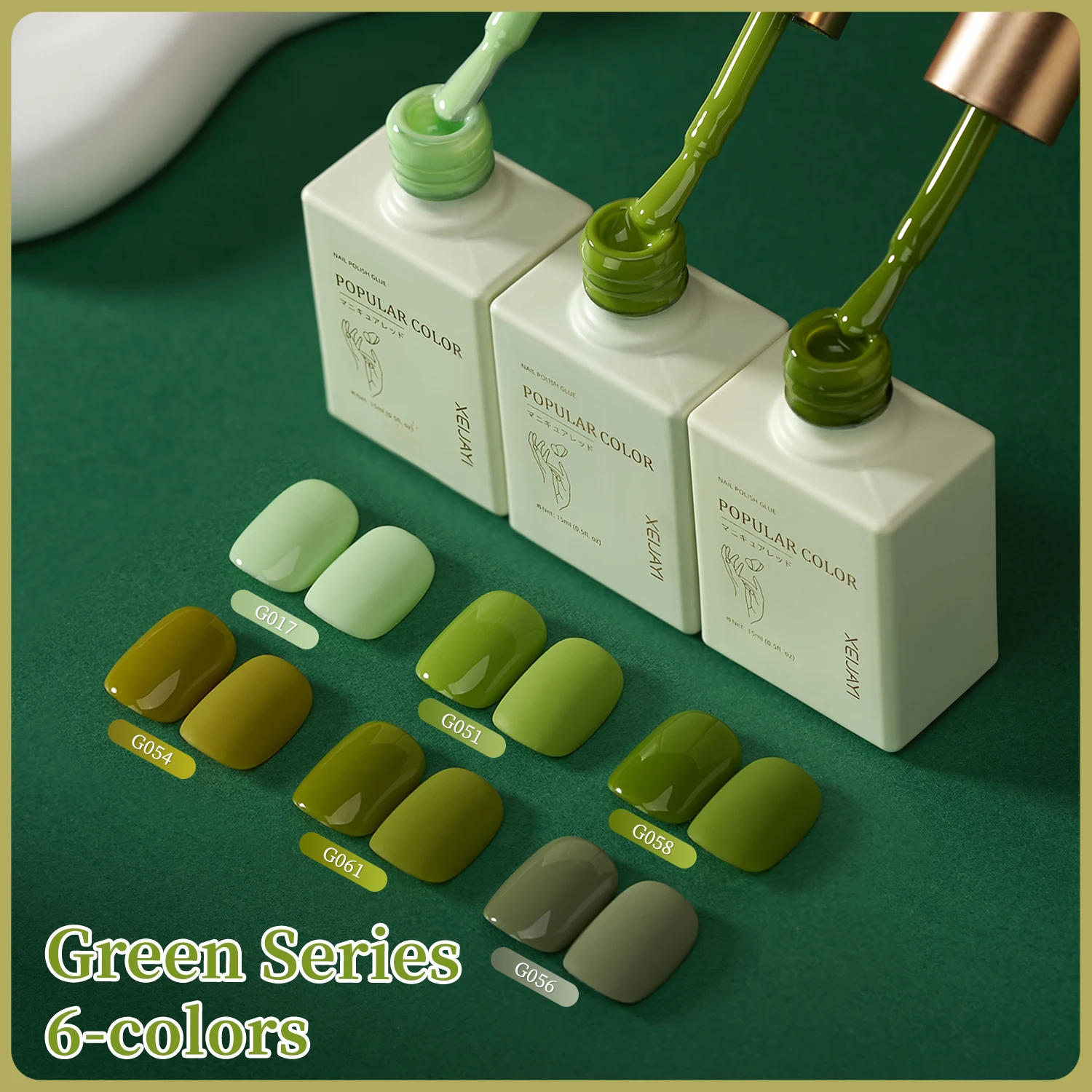 غراء طلاء أظافر من سلسلة الأفوكادو الخضراء، كريم أخضر شعبي جديد، تبييض متجر الأظافر الأخضر