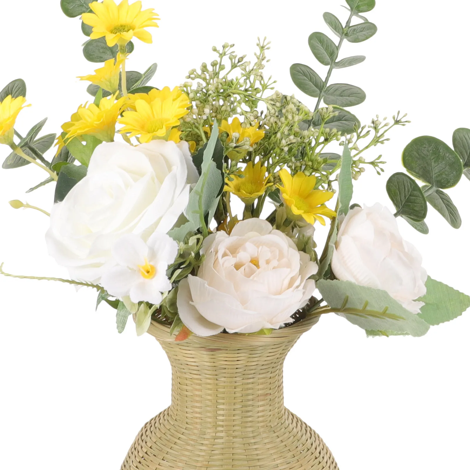 

Bamboo Woven Vase Simple Style Dried Flower Container Exquisite Basket Rustic Decorative Art Vase for Indoor Scene Layout