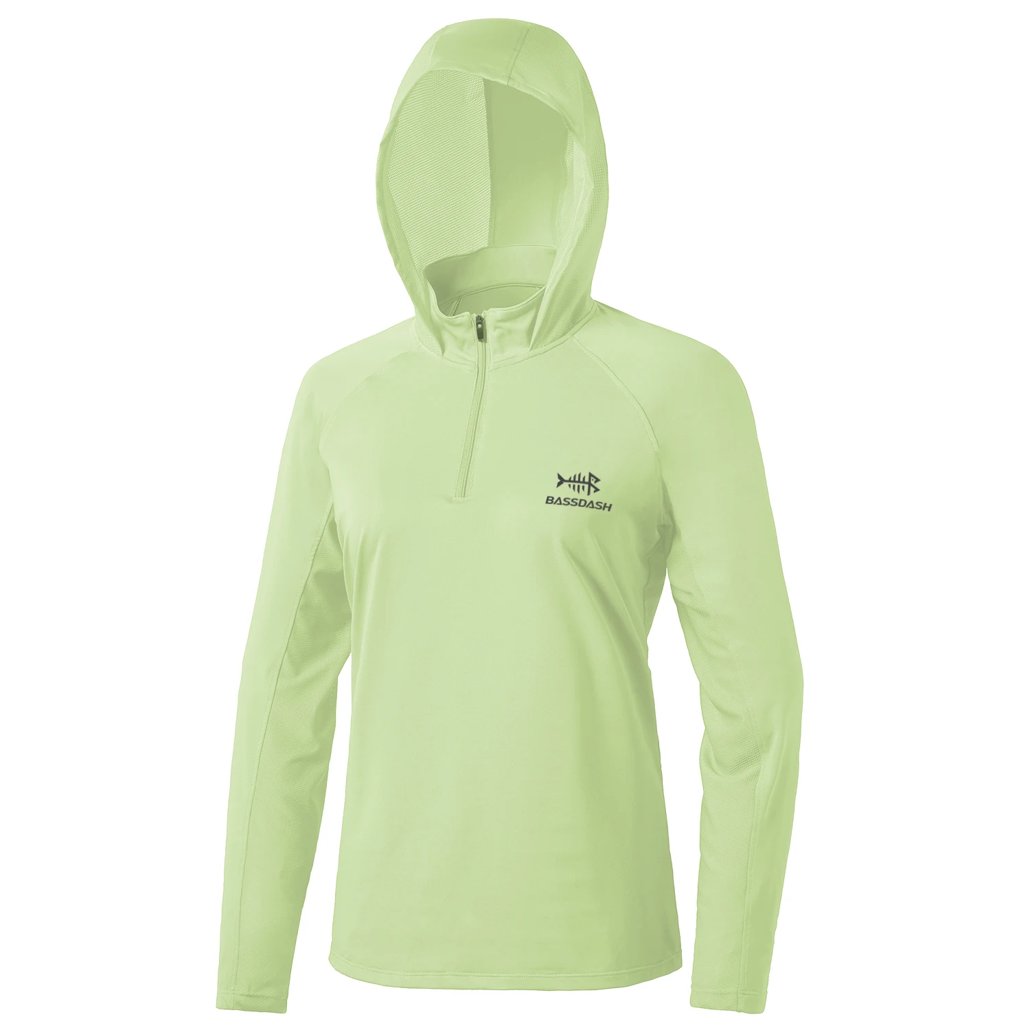 Bassdash Women Casual Hoodie UPF 50+ Long Sleeve Female Ourdoor Sweatshirt For Fishing Hiking Shirt Apple Green