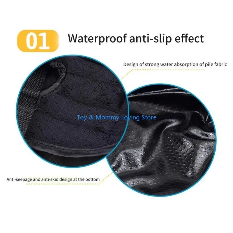 Y1QF بطانة جلوس آمنة للأطفال لعربات الأطفال وكراسي الطعام، لمسات ناعمة ومسامية، وسادة البول تمنع تلف السوائل #4