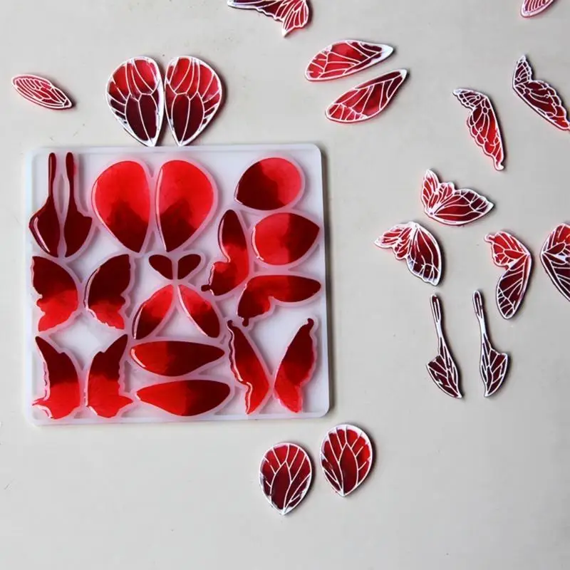 DIY Butterfly Wing Earrings Pendant Silicone Molds Jewelry Keychain Necklace Charms Ornament Epoxy Resin Casting Mould