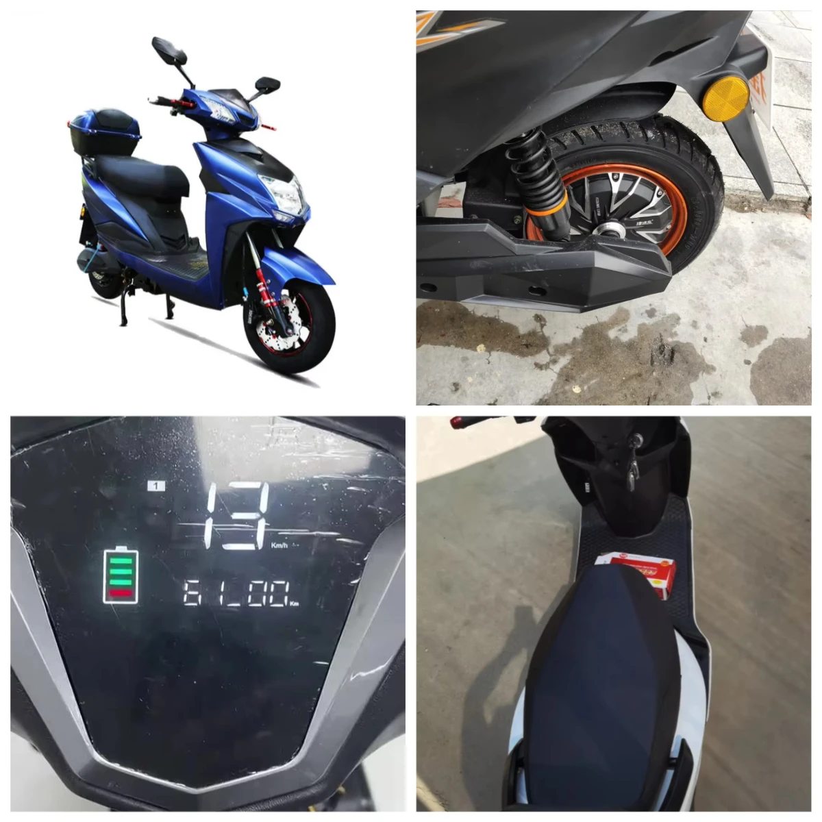 

STLF Powerful 80km/h Racing Two-Wheel Adult Electric Motorcycle1000W72V Touring Motorcycles with 200kg Load Capacity Storage Box
