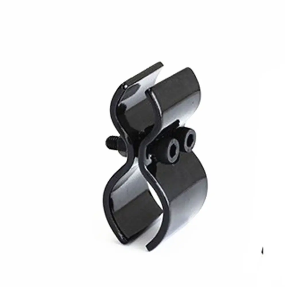 2Sets Fixed Metal Bracket Barrel Black Flashlight Holder Fixed Night