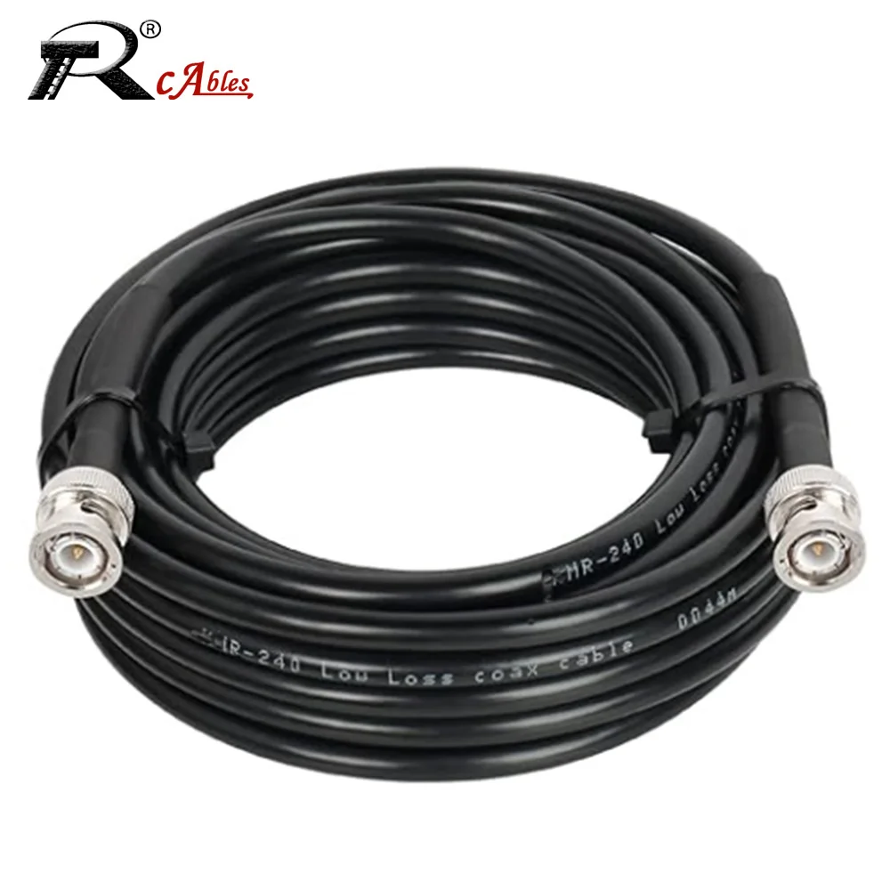 

LMR240 Cable BNC Male to BNC Male RF Coaxial Connector Signal Antenna Low Loss Standing Wave Pigtail Adapter Jumper