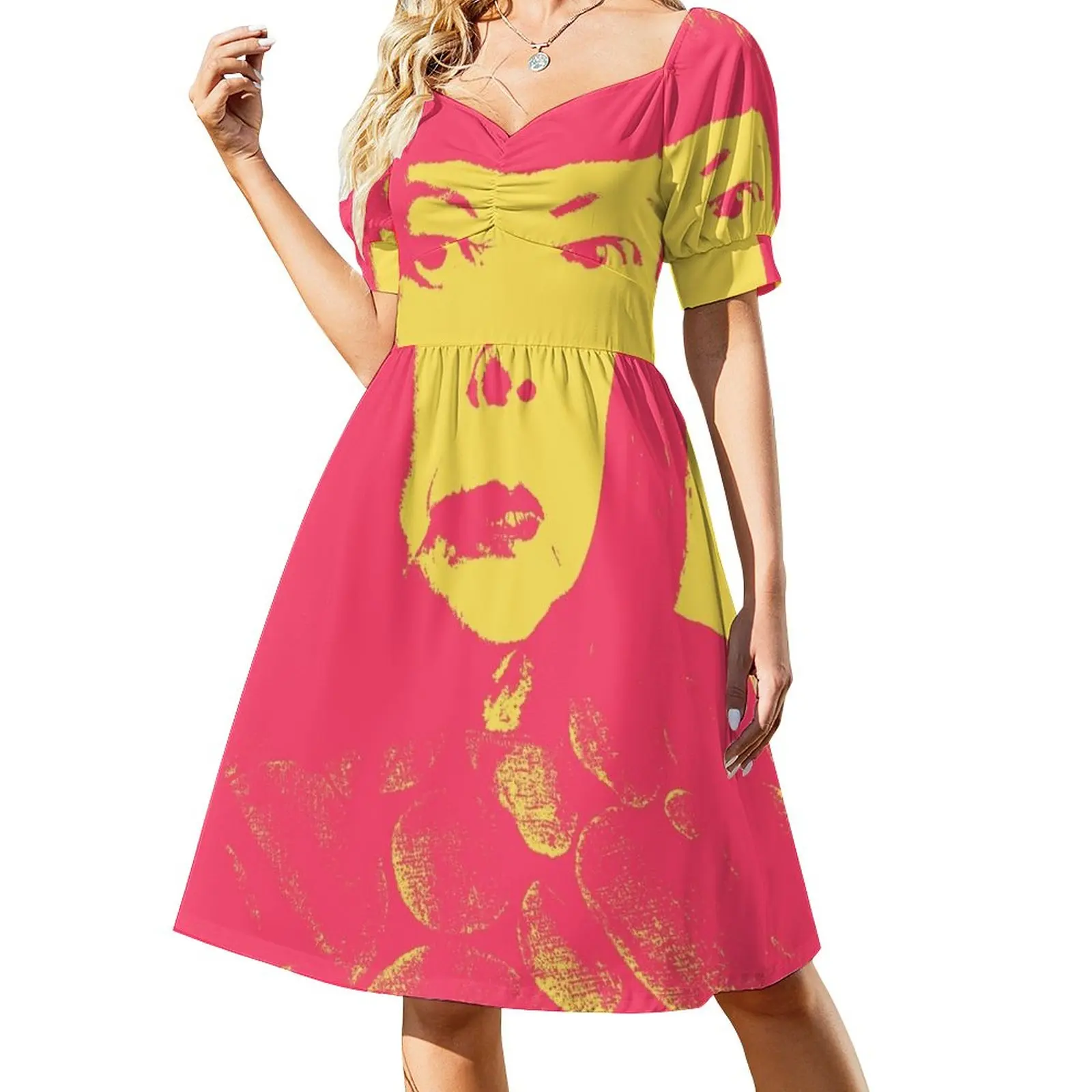 Yayoi Kusama Portrait Sleeveless Dress Elegant gown dress summer