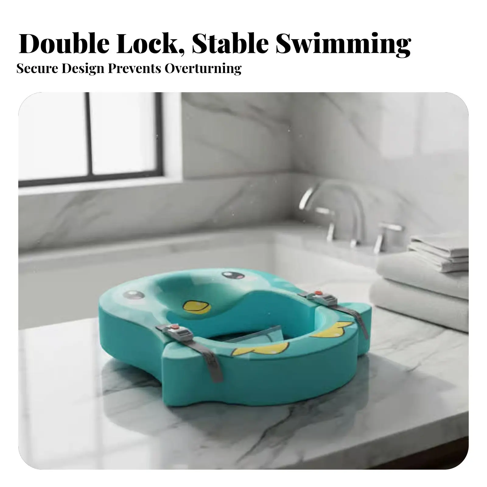 Infant Neck Float Non-Inflatable Swimming Ring Anti-Rollover Adjustable for Home Use