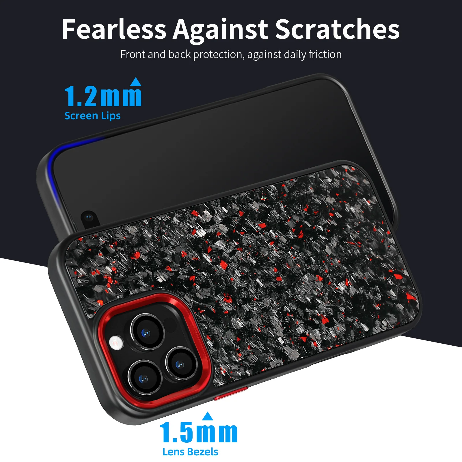 

Real Carbon Fiber Shockproof Armor Cover for iPhone 16Promax 15 Pro Max 14 13 12 11 Case Wireless Charge Forged fiber Cover