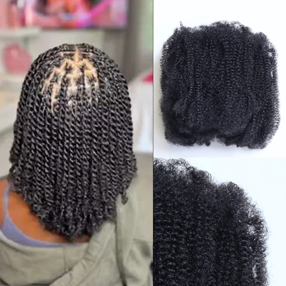 Feminino sintético afro kinky encaracolado dreadlock tranças cabelo extensões de cor natural fechaduras para estilo