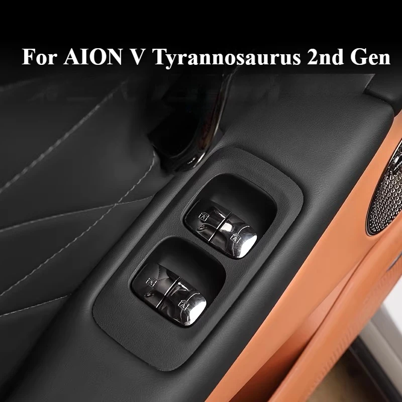 

Для AION V Tyrannosaurus 2-го поколения, кожаная наклейка на кнопку стеклоподъемника, декоративные модифицированные аксессуары для внутренней дверной панели