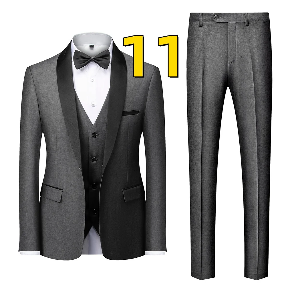 M10121 Single breasted two button suit middle-aged formal wedding suit