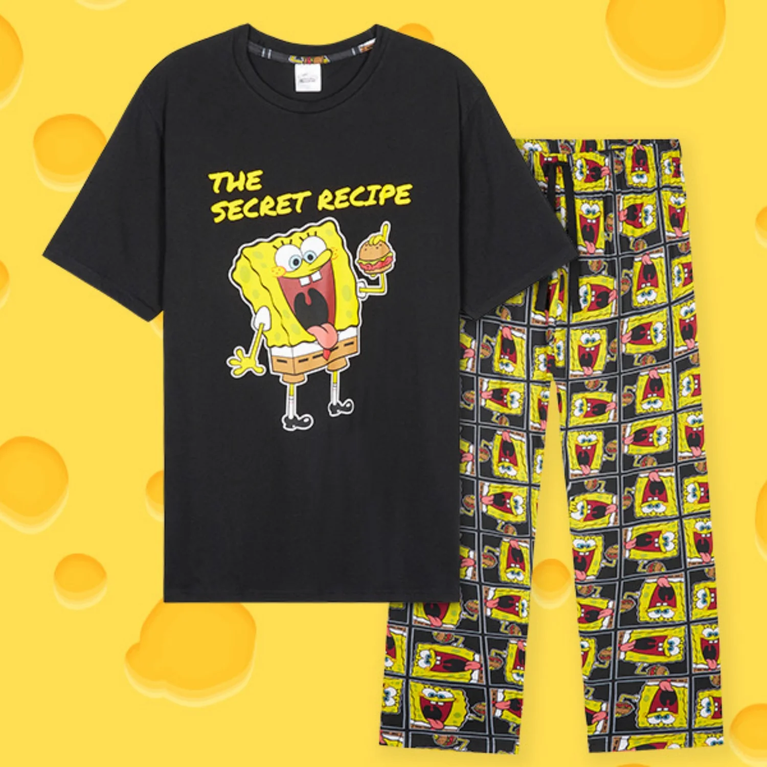 

Длинная удобная пижама с изображением Губки Боба в штанах-трубах, подарок для подростков, парный комплект для взрослых/детей