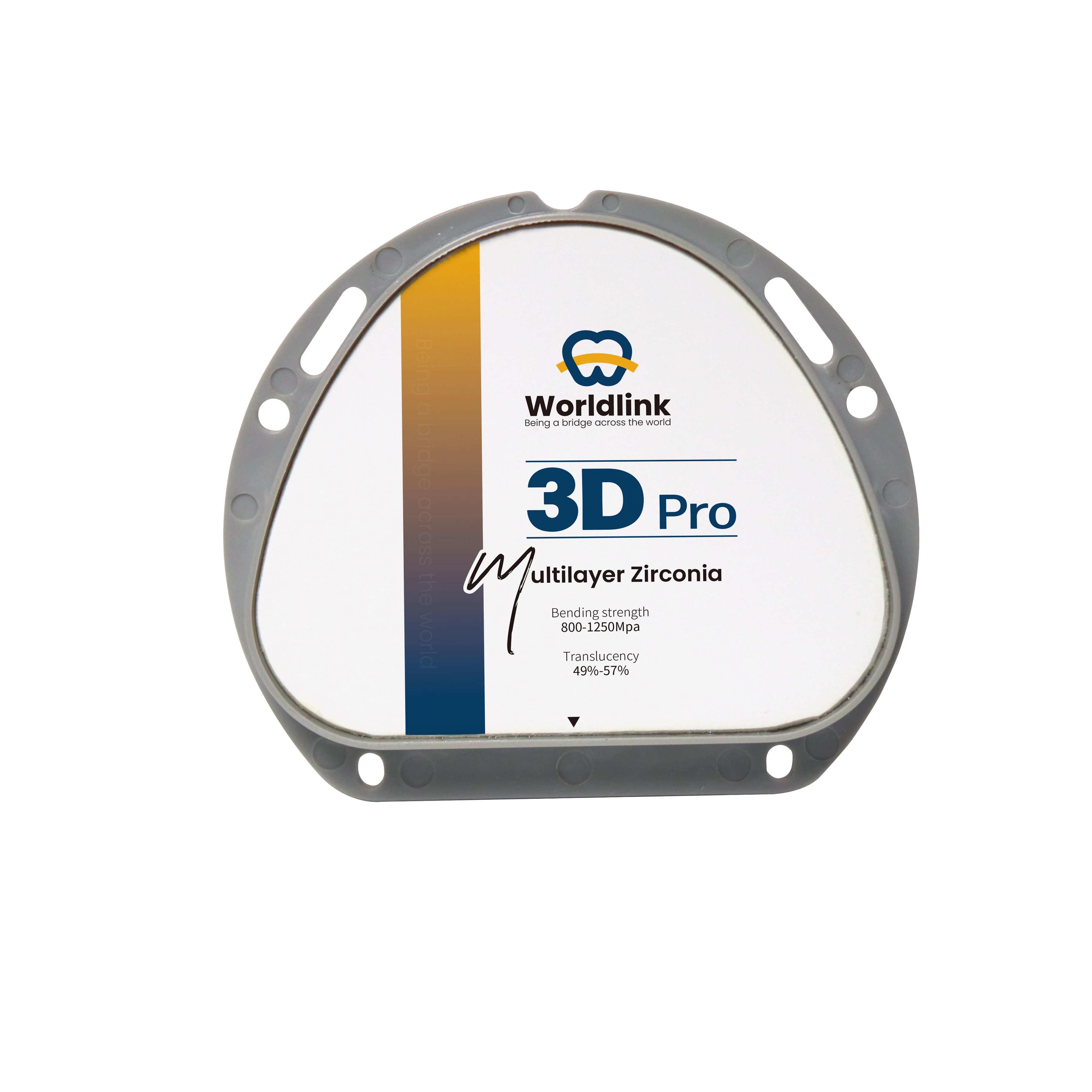 

WorldLink 71MM 3D Pro Multilayer Dental Disc for Aman System - Temporary Crown And Bridges CAD/CAM Lab Material