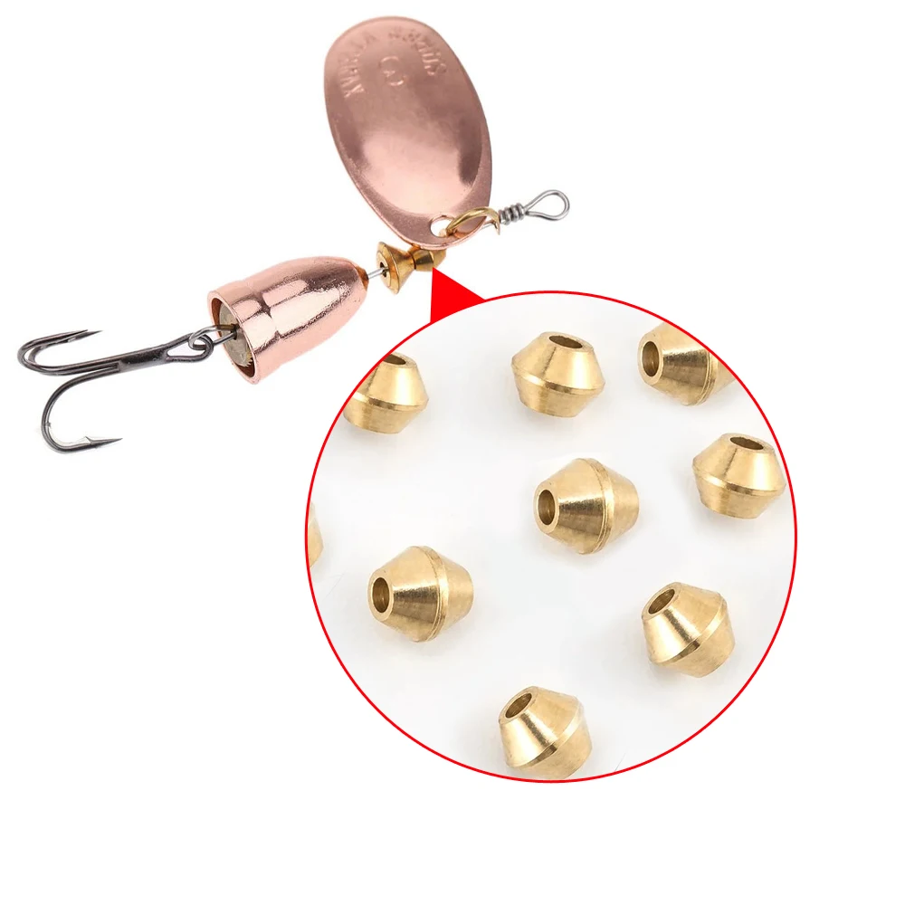 40 قطعة لتقوم بها بنفسك إغراء النحاس الصيد حبة ل مضمنة سبينر الذيل سبينر العين رمادية فاتحة الدوارة الطعم صنع المياه العذبة باس سمك السلمون المرقط جثم