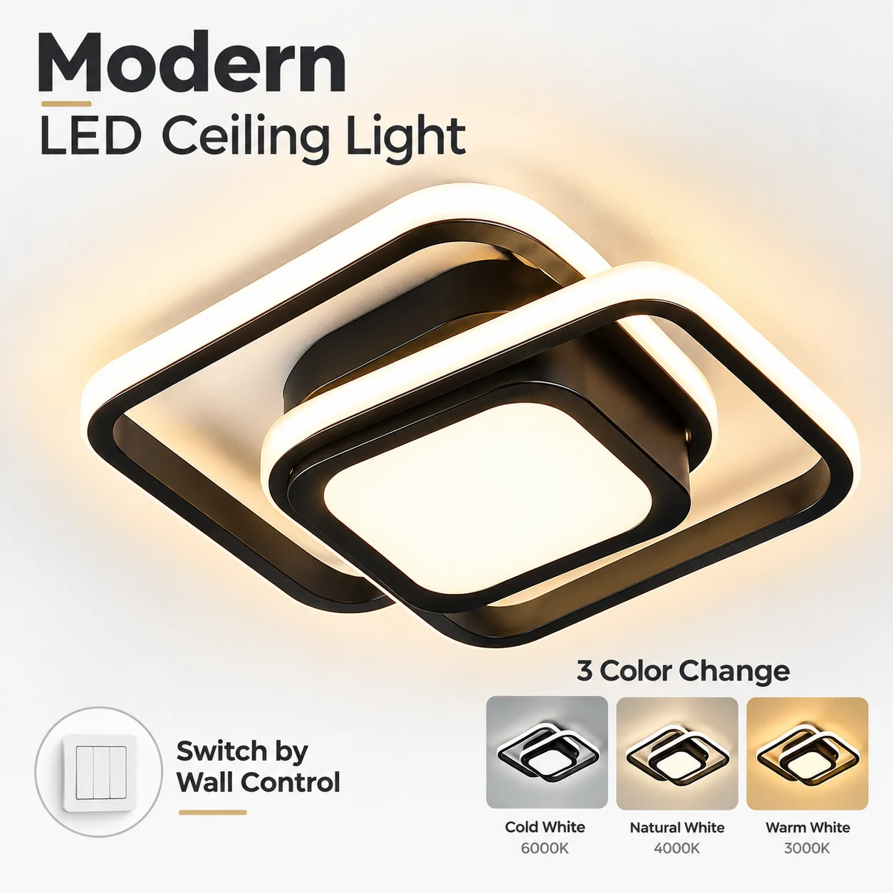 Modern LED Ceiling Light Dimmable for Bedroom Living Room Study Hall Home Decor Plafond Chandelier Lamp Fixture High Quality Pro