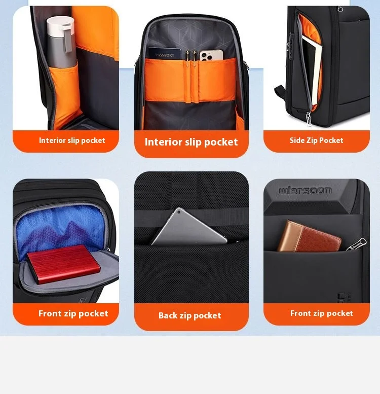 35-l-Business-Rucksack für Herren, wasserdichter Rucksack, große Kapazität, Geschäftsreise, multifunktionale Passwort-Anti-Diebstahl-Laptoptasche – Detail 16