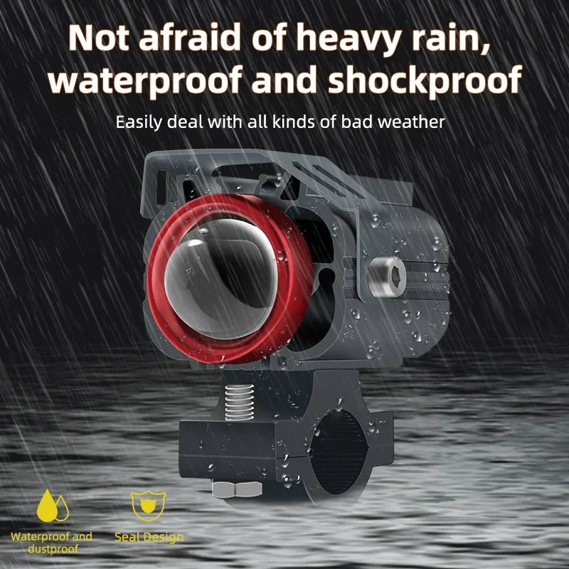 TCYATO Motorcycle LED Headlights Handsome Fisheye Projection Lens Dual Color Headlights image 5