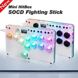 TicKnot-Mini HitBox SOCD Fighting Stick, controlador de Arcade sin palanca para PS4/PS3/PC/Switch WASD SallyBox con interruptor mecánico