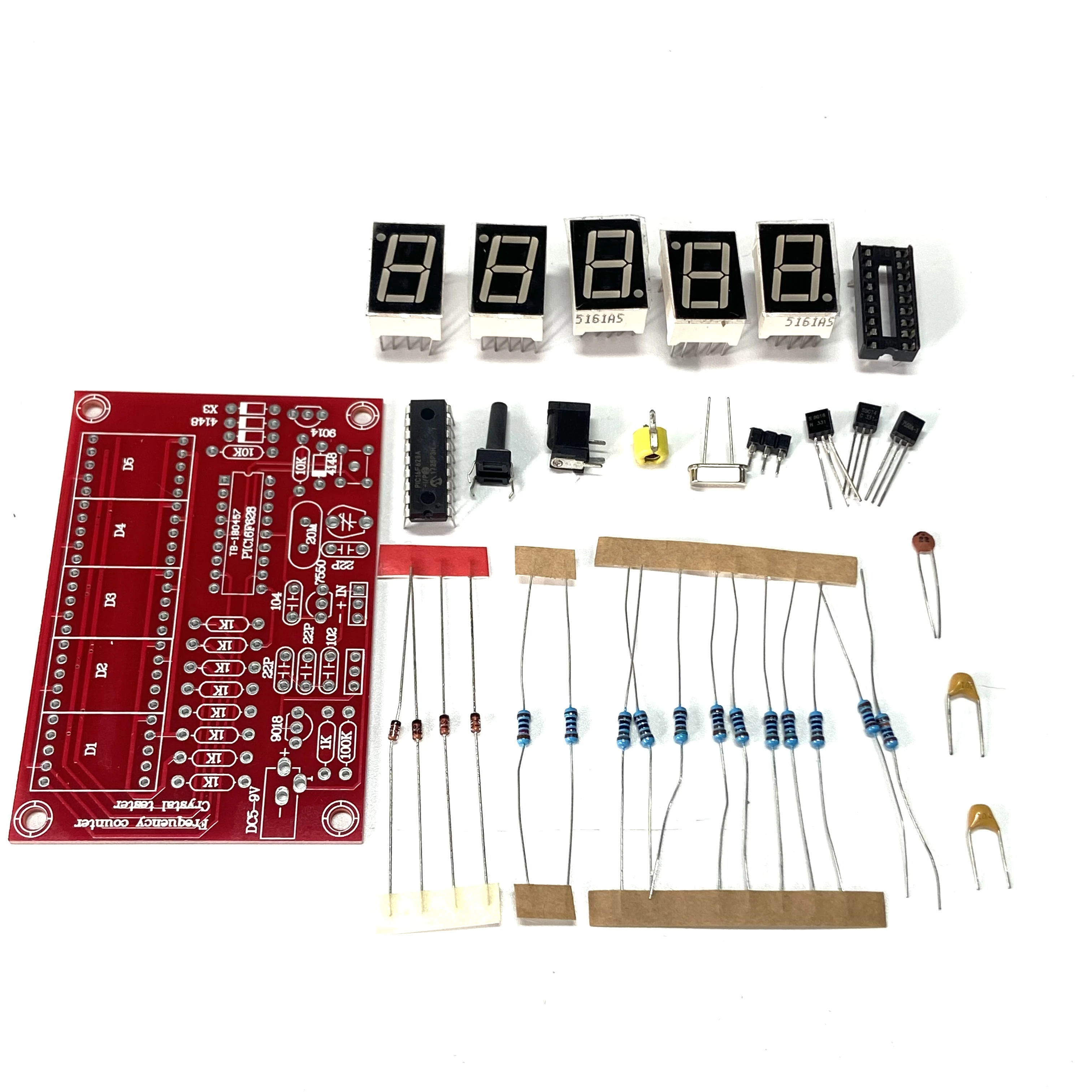 DIY 키트 1Hz-50MHz 주파수 측정기 크리스탈 측정 주파수 측정, 5 자리 디지털 튜브 디스플레이 DIY 키트