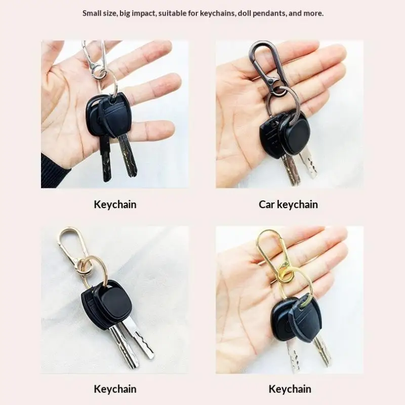 5 Stück Auto-Schlüsselanhänger, Anti-Verlust, Zinklegierung, Auto-Schlüsselkette mit Schlüsselring, Karabinerhaken, Schlüsselanhänger, Auto-Schlüsselring, Hängekarabiner – Detail 9