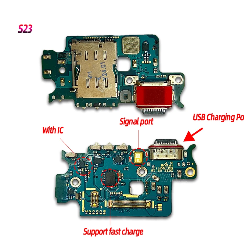 5Pcs New USB Charging Port Connector For Samsung Galaxy s6 edge note 8 9 10 plus s21 22 23 ultra Charging Plate Flex Cable