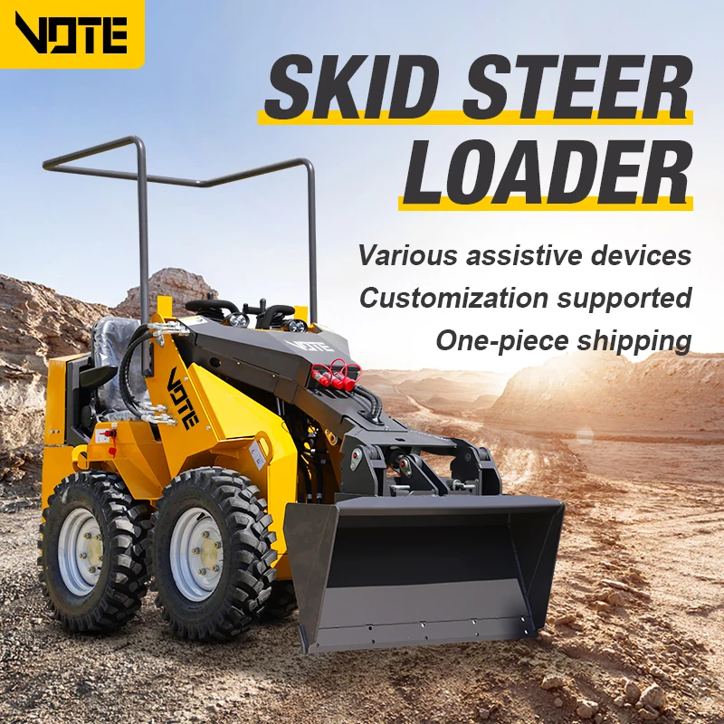 

VOTE New Mini Wheel Skid Steer Loader VTH-480Z Diesel EPA Engine CE EURO5 Strong Power Loaders for Sale