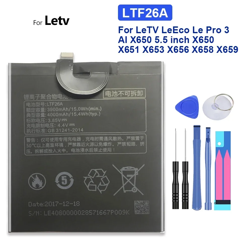 LTF21A LTF23A LTF26A LT633 Battery For LeTV LeEco 2 LeEco2 S3 X526 X527 X620 Pro3 Pro 3 X720 X722 X728 AI X650 Le1 Max Le 1 Max