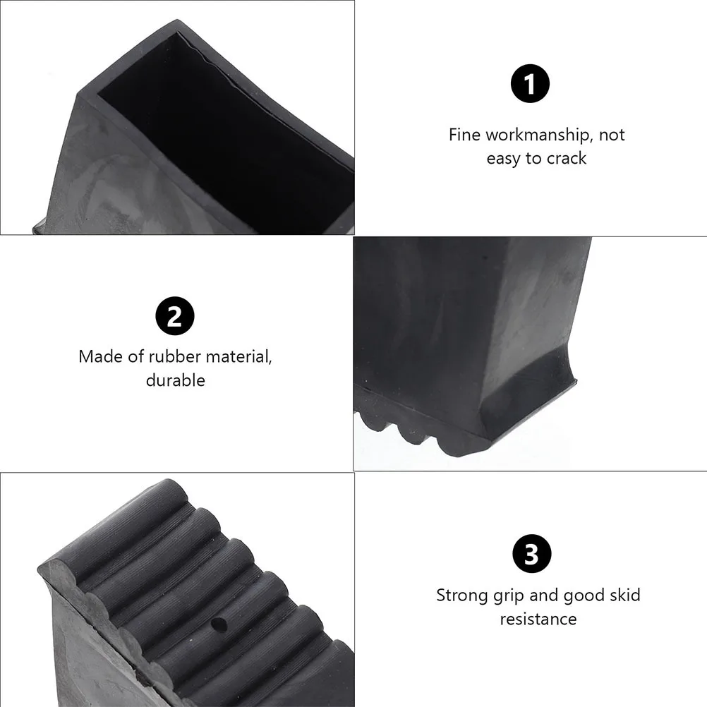 6Pcs Insulated Ladder Feet Covers Durable Rubber Non-Slip Ladder Foot Protector Replacement Mat for Home Construction