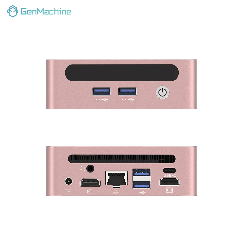 GenMachine AMD Ryzen 5300U 5600H 5500U 5675U كمبيوتر صغير Windows 11 Ryzen DDR4 Max يدعم 64GB كمبيوتر ألعاب WIFI6 لتقوم بها بنفسك كمبيوتر ألعاب