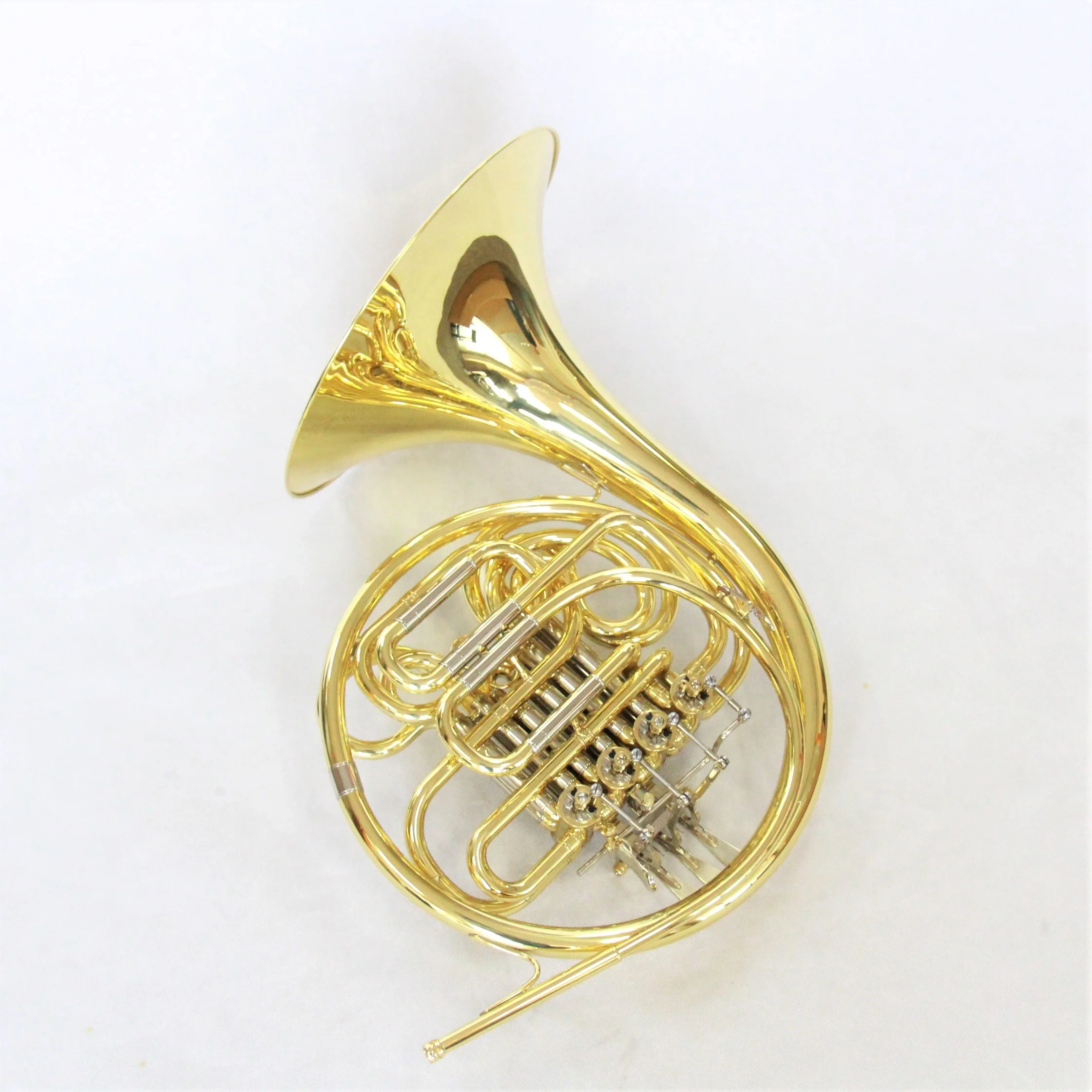 

Good quality french horn 4key double french horn musical instrument Gold Lacquer french horn professional