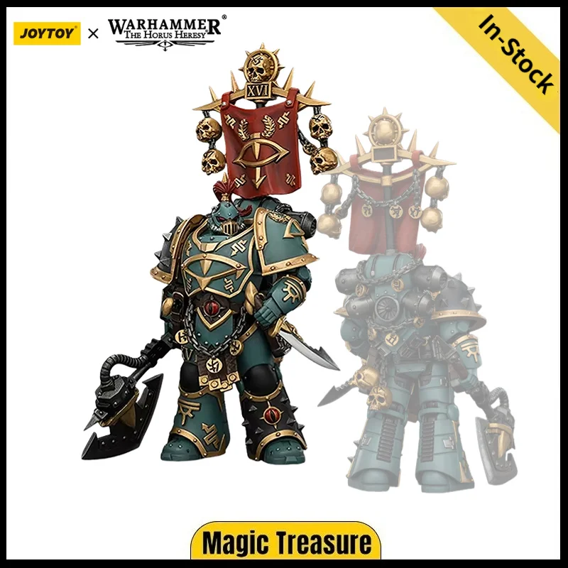 【consegna-in-24-ore】joytoy-warhammer-40k-sons-of-horus-vheren-ashurhaddon-maestro-dei-veri-figli-con-l'ascia-serpentis-1-18-anime