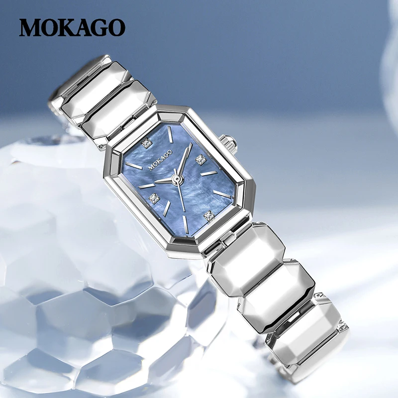MOKAGO 8511 Mode Damen Quarzuhr Marke Neue Einfache Kleine Zifferblatt Damen Armbanduhr Business Elegante Uhren für Frau