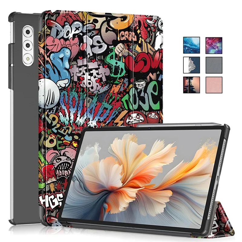 Coque For Lenovo Yoga Tab Plus 12.7 Case TB520FU Fashion Paint Smart Stand Leather Cover For Yoga Pad Pro AI 12.7 Case Funda