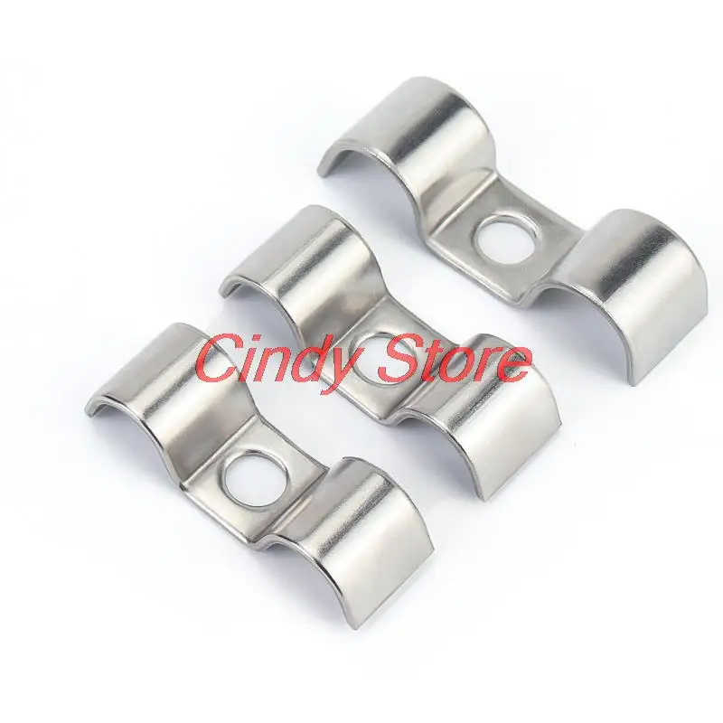 M5-M48 304 Stainless Steel Sinlge P Type Double Side Lathedog Conduit Tube Hose Pipe Fixed Mounting Bracket Saddle Clip Clamp