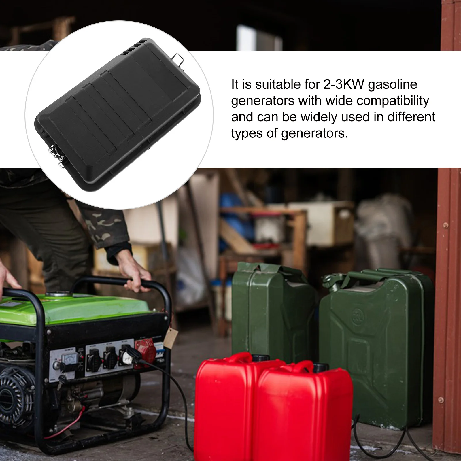 

Generator Air Filter Housing Box Assembly 2-3kw Reliable Engine Air Filter Cleaner Cover Screw Bolts Black Generator