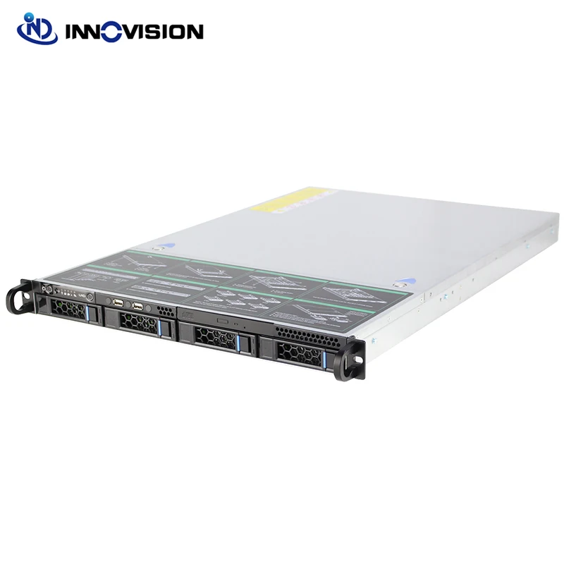 Professional 1U 650MM Server Chassis Factory Hotswap 4 bays 4HDD With SATA or 12G Mini HD Backplane Data Storage Computer Case