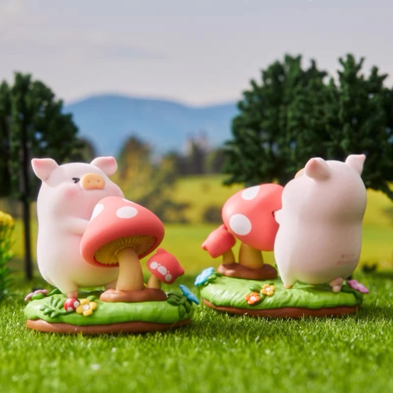 LuLu the Piggy Mushroom LULU Pig Figures Action Figure Dolls Toys Christmas Gift for Kids Collection LULU Pig Toys Lovely Model