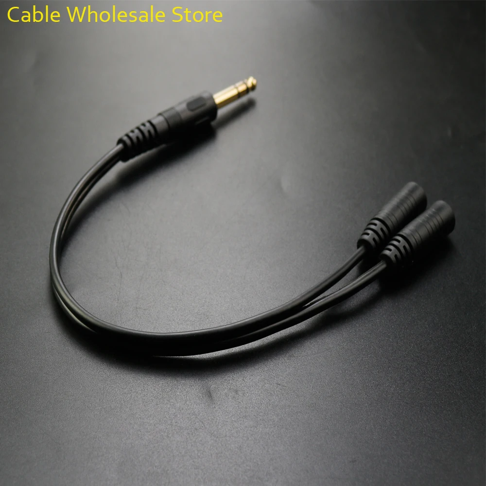 Headphone Y Splitter Extension Cable Audio Stereo Connector  (High Fidelity Sound) 6.5 Male To 2-Port 3.5 Female Transfer Line image 3