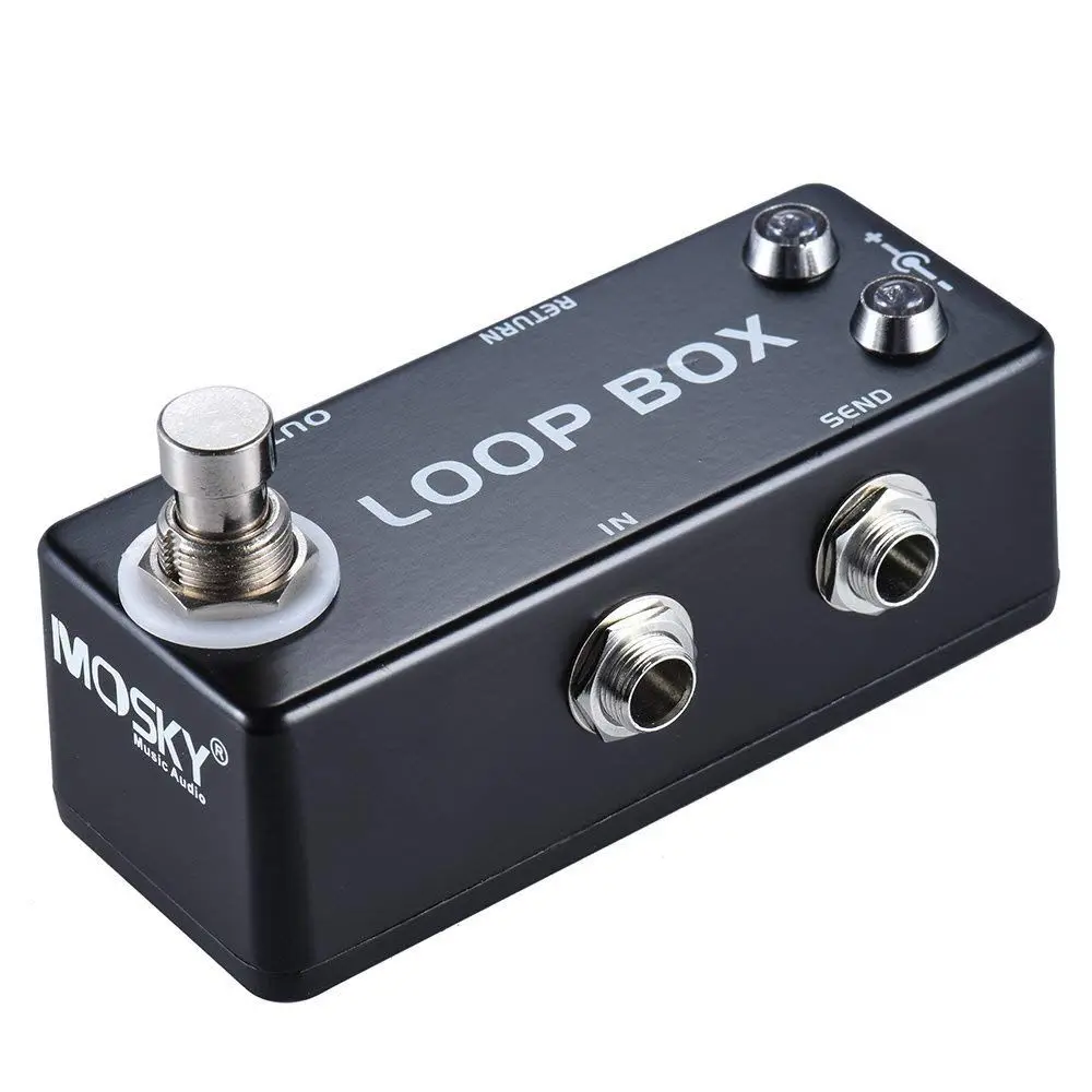 Mosky Mini Pedal de efecto de guitarra Loop Box Switcher Selección de canales True Bypass