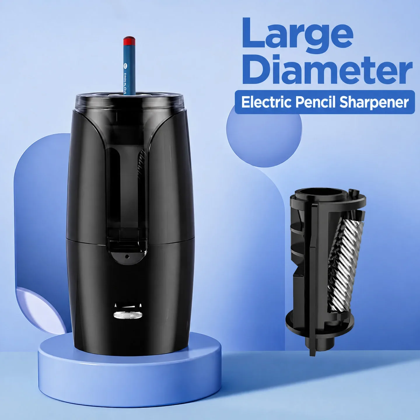 Professional Electric Pencil Sharpener, Adjustable for Multi Sizes Pencils, for Study Art Classroom Home Use