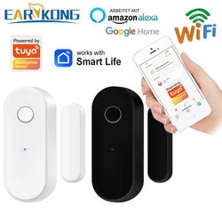 Tuya Smart Home WiFi Door Sensor Alarm Window Door Open/Closed Detectors Security Protection Smart Life Voice for Alexa Google