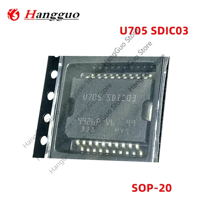 

5PCS/Lot New U705 SDIC03 Automobile computer board idle speed throttle valve drive chip automobile IC