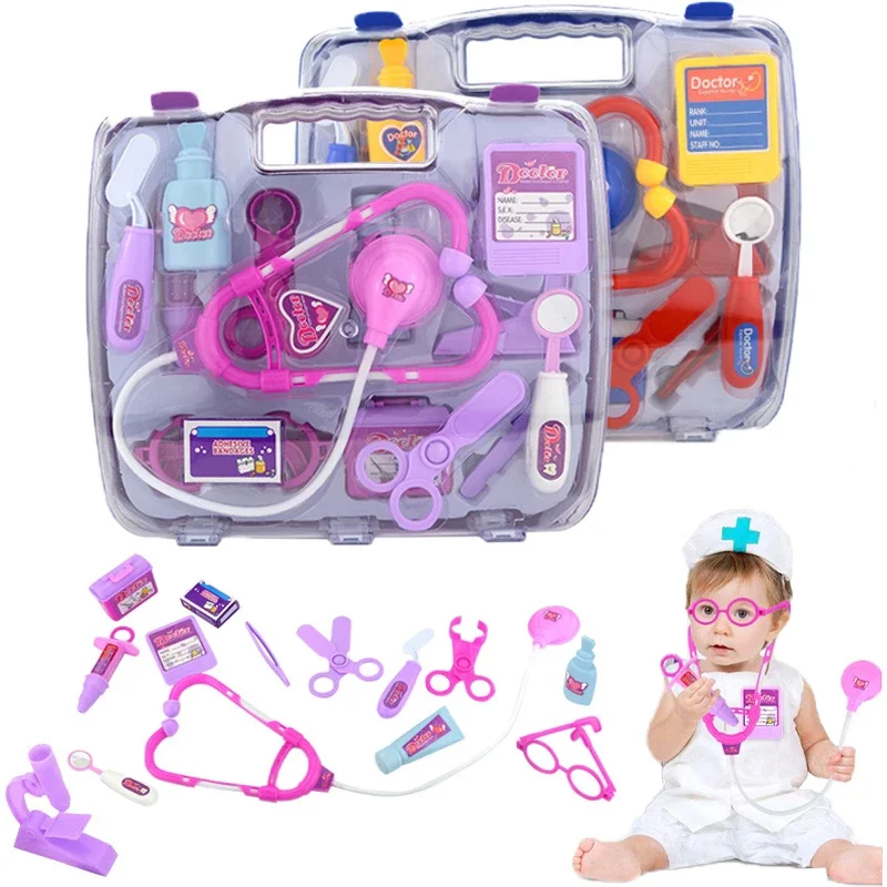 14 Pcs Set Toys Children's Place Girls Clothes Medical Kit Pretend Nurse