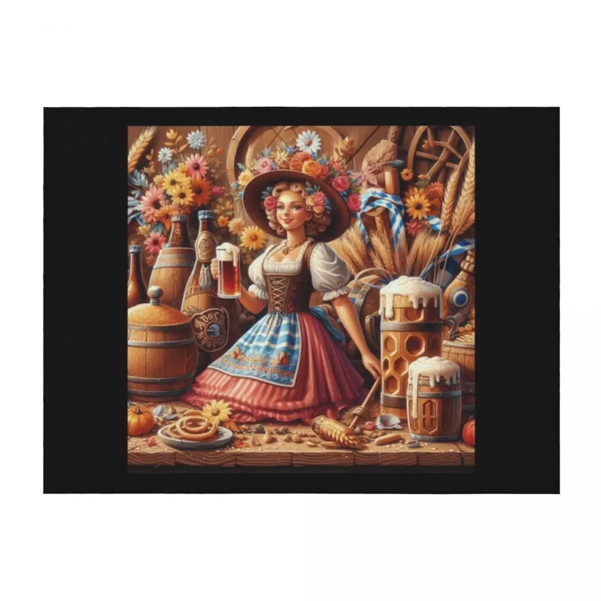 

Oktoberfest 6 Throw Blanket Sleeping Bag Plush Quilt Large Blankets