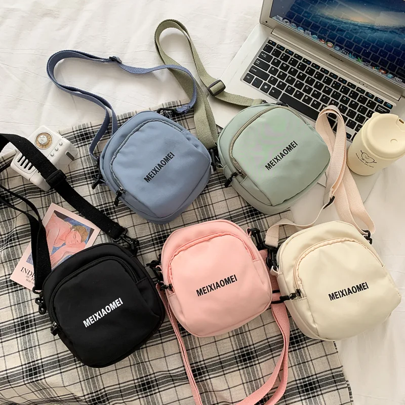 

Универсальная холщовая маленькая сумка в корейском стиле, студенческая сумка через плечо, милая и свежая маленькая сумка через плечо на одно плечо, модная