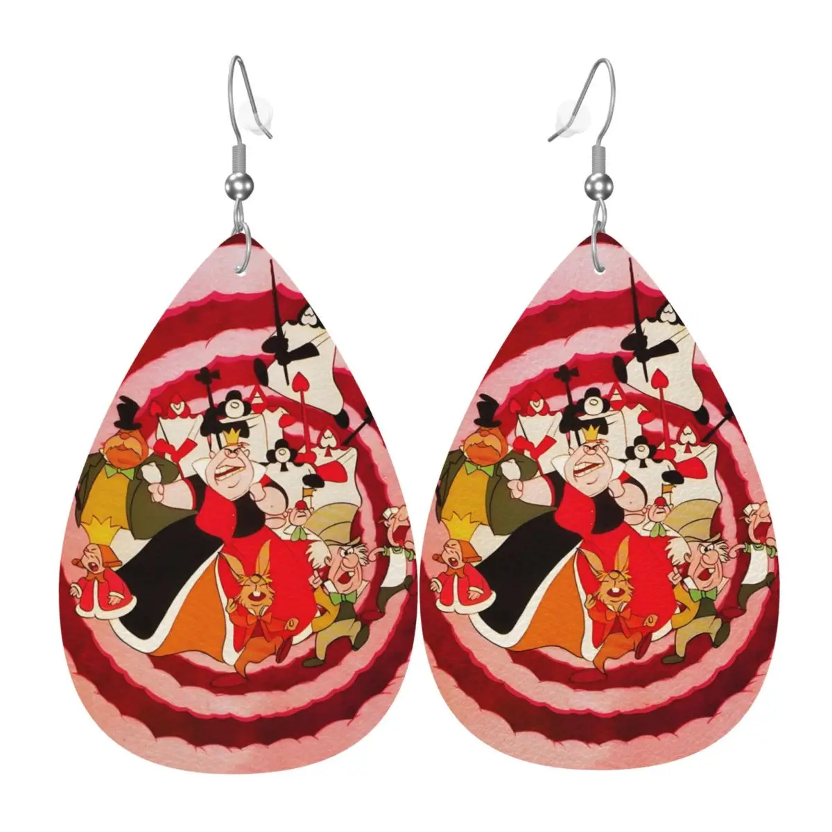 

Персонализированные кожаные серьги-капли «Чеширский кот» для Алисы в стране чудес, ювелирные украшения на День святого Валентина