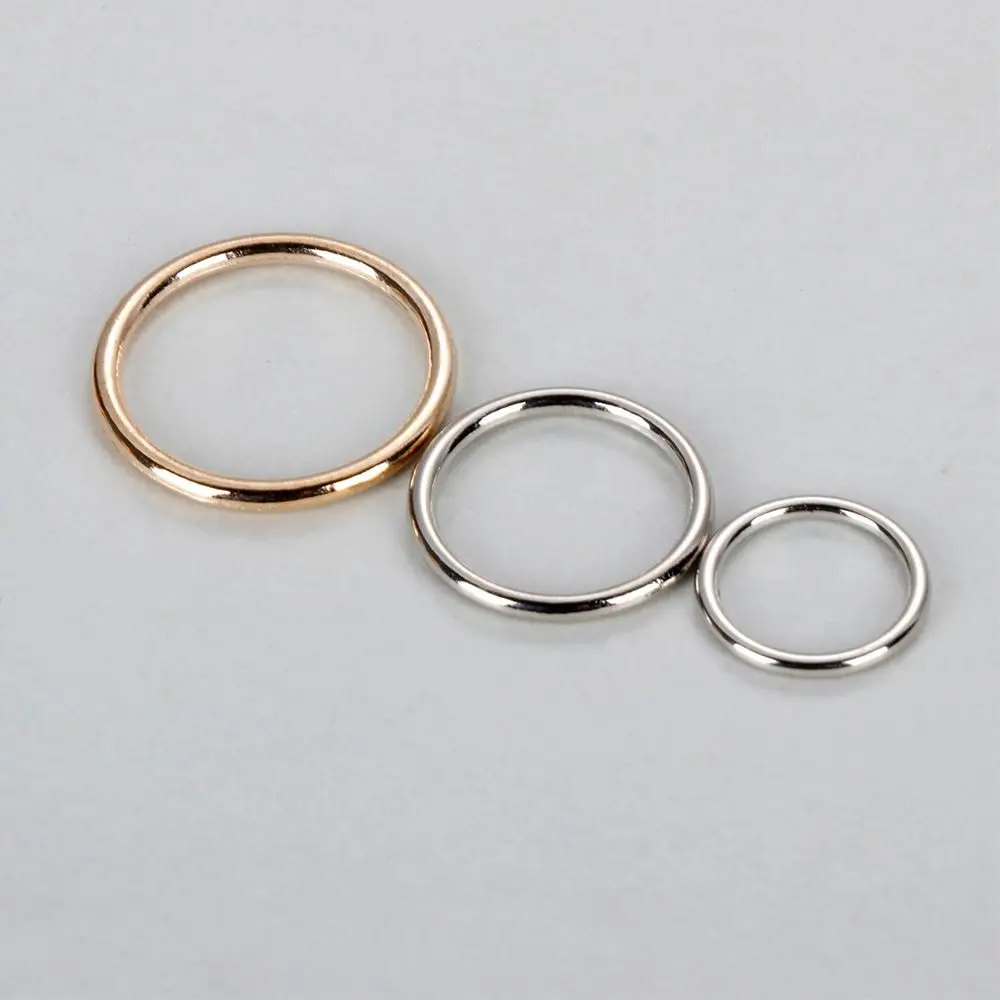 10pcs/lot Gold Silver Circle Ring Connection Alloy Metal Shoes Bags Belt Buckles DIY Craft Supplies Webbing