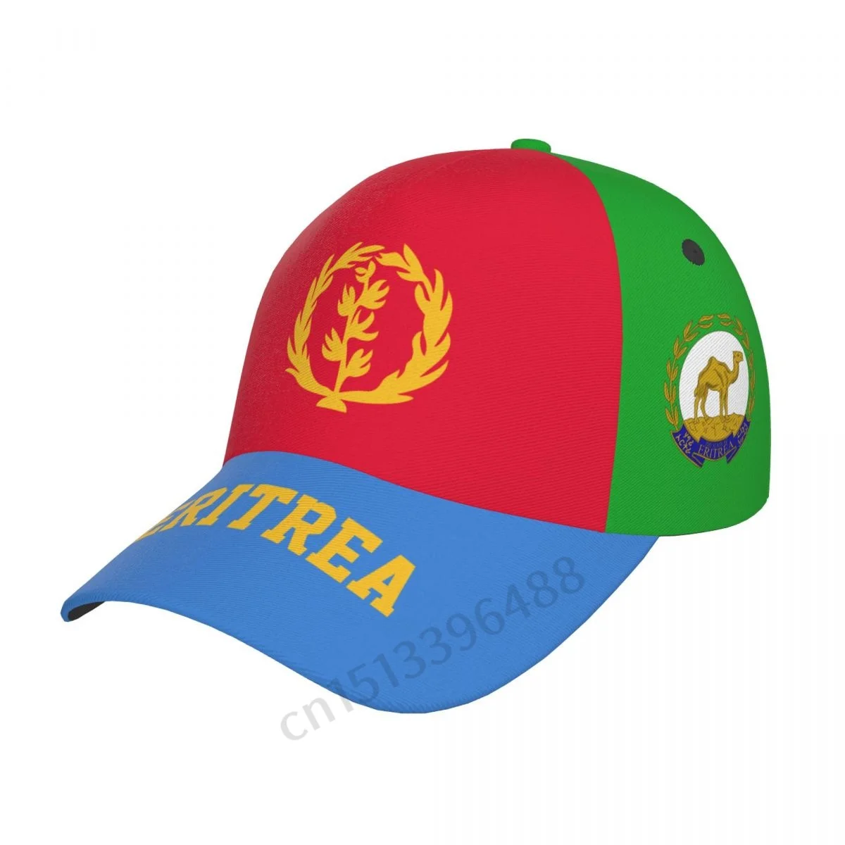 

Eritrea 3D Soccer Hats Sun Baseball Cap Breathable Adjustable Men Women Outdoor Fishing Hat