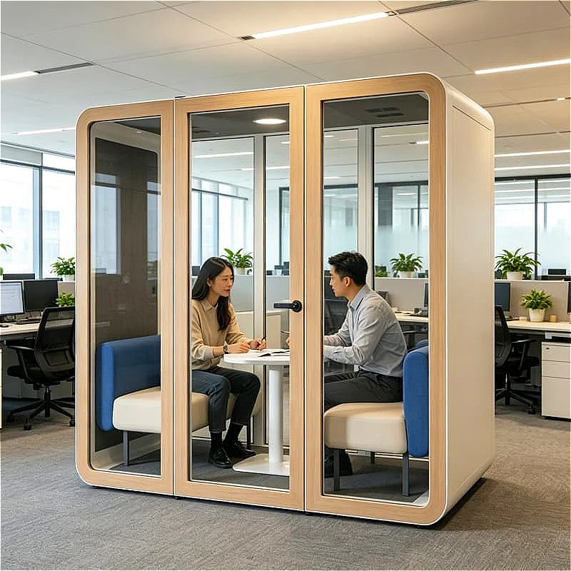 Phone Booth Soundproof Single Person Office Pod Acoustic Privacy 28dB For Call Center Open Plan Workplace Focus Work Customized