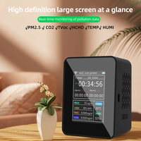 WiFi Multi-function Air Quality Tester PM2.5 CO2 TVOC HCHO Temperature Humidity Detector Large Screen CO2 Air Quality Analyzer